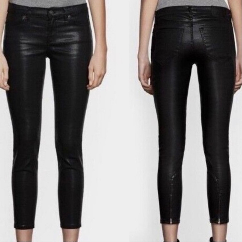 All Saints Black Waxed Petrel Broidie Jeans